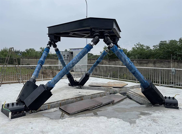 Radar simulator swing platform